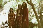 Roger, Peter (10), Kylie (8), and me, in the ashram in Pune, in 1979